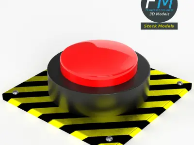 Big red button 3D model
