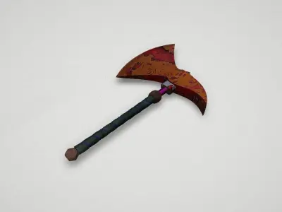 Game asset Artistic Color Splash Axepiece 3D model