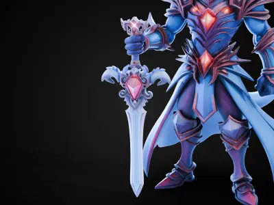 Stylized Sword - Dragonsoul Edge Aetherion - Game Ready 3D model