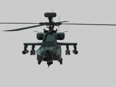 AH-64D Apache Low-poly 3D model
