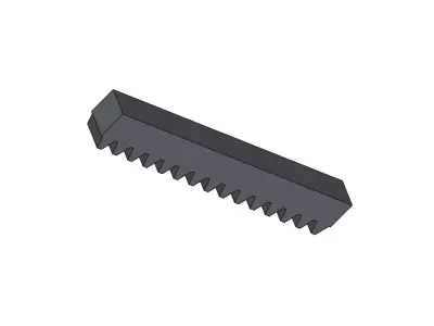 Involute Rack Low-poly 3D model