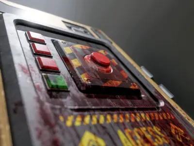 Sci-fi Console Low-poly 3D model buy