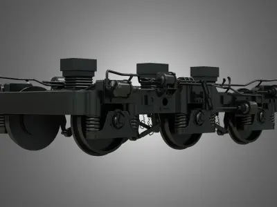 Locomotive 3-Axle Trucks - HiAd Truck 3D model