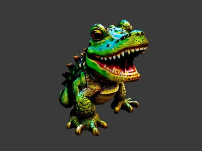 Crocodile Low-poly 3D model