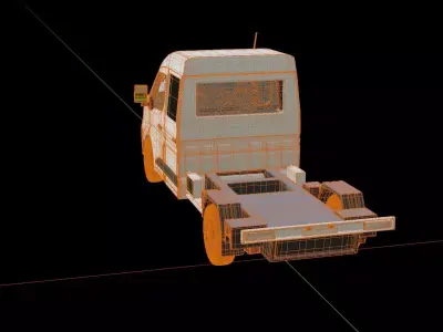 Nissan Interstar CrewCab Chassis 3D model