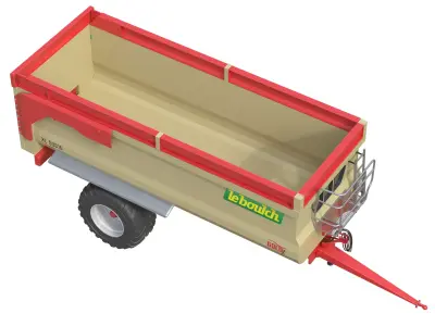 Leboulch Gold2 XL tipping trailer Low-poly 3D model