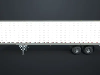 Generic Semi Trailer 01 For Heavy Truck All PBR Textures Low-poly 3D model