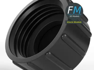 Plastic hose cap 3 3D model