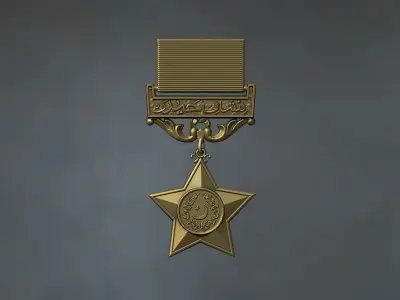 Nishan A Haider military medallion 3D print model purchase