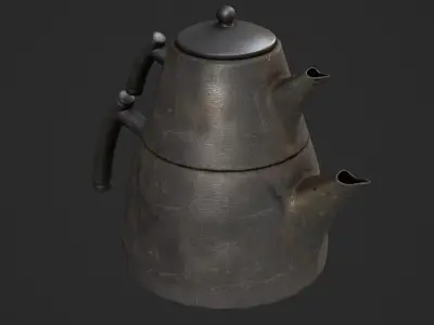 Teapot Game Ready  Low-poly 3D model