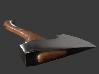Game and VR-AR Ready Axe Low-poly 3D model