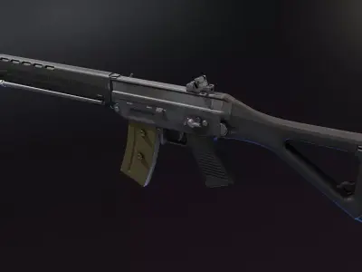 SIG SG 550 Low-poly 3D model