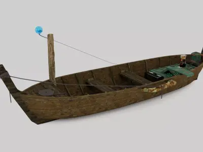 Sci-Fi Fishing Boat 3D model