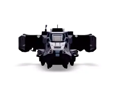 Futuristic SciFi Cargo Transport Vehicle Low-poly 3D model