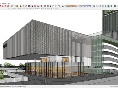 Sketchup Commercial Complex 111 3D model