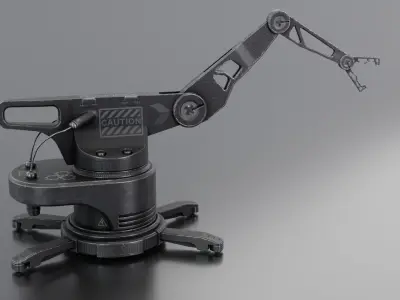 Industrial Sci-Fi Robot Arm Futuristic  Free 3D model