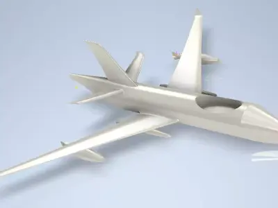 Modern Airliner Concept Jet 3D model