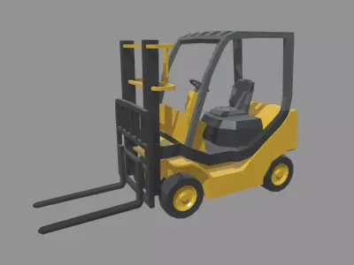 Low Poly Forklift 01 Low-poly 3D model