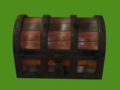Treasure Chest Low-poly 3D model order