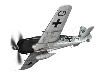 Focke Wulf - FW190 A8 - Stab IV 3D model
