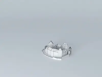 Card Model Castle Free 3D model