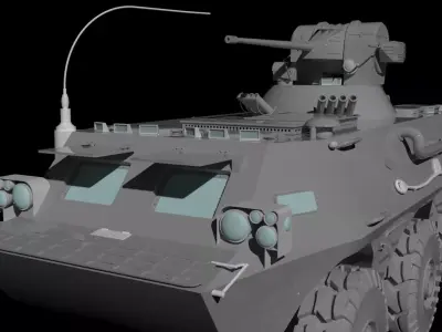 APC Armoured Personnel Carrier Low-poly 3D model