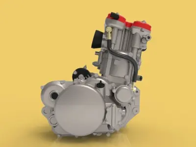 HUSQVARNA SM 630 TE 630 ENGINE MOTORCYCLES FSAE 3D model
