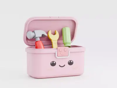 Low Poly Cute Toy Props Bundle Low-poly 3D model