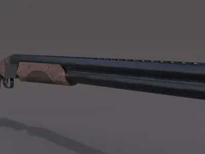 TOZ-34 Vertical Double-barreled shotgun Low-poly 3D model