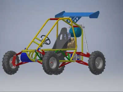 Kart cross 250 off road Vehicle 3D model