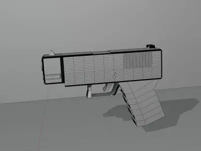 3D Low Poly Pistol Glock Model Low-poly 3D model