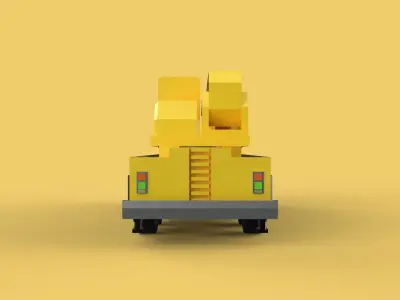 TELESCOPIC MOBILE CRANE CRAWLER LIFTING TRUCK GIRDER OVERHEAD 3D model