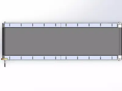 Industrial Belt Conveyor System  SolidWorks Assembly 3D model