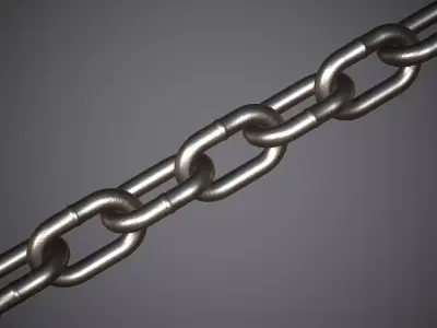 Chain Steel Low-poly 3D model