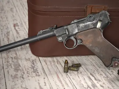 Luger P08 Low-poly 3D model buy
