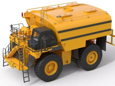 785D WaterTruck Low-poly 3D model