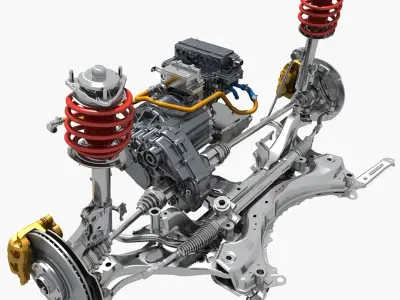 Electric Car Suspension 3D model