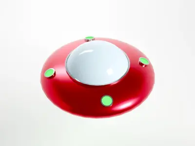 UFO spaceship 3d model Low-poly 3D model