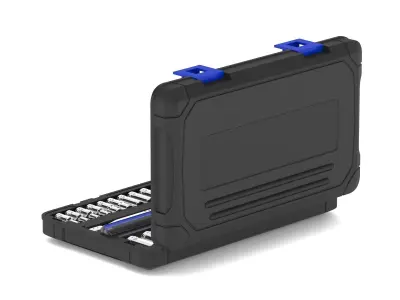 Garage Drive Socket Set Complete Ratchet and Socket Kit 3D model