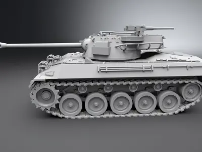 M18 Hellcat Scale model  3D print model