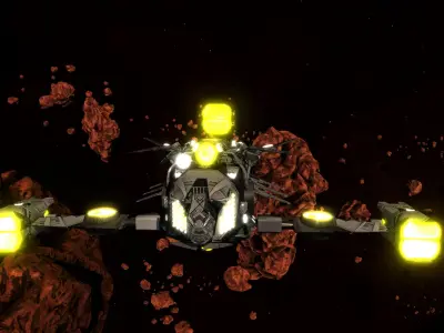Kings - Heavy Fighter Ship - Updated Low-poly 3D model