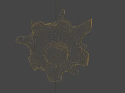 Scanned tree trunk firewood Low-poly 3D model