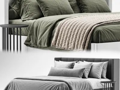 West Elm Shelter Side Storage Bed 3D model