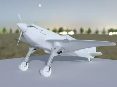 Supermarine spitfire mk 2 low poly for game and animation  Free 3D model