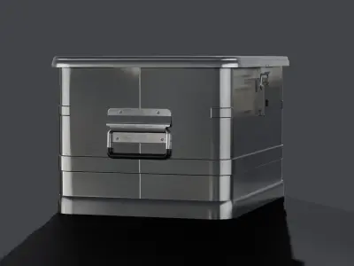 Aluminum Container 002 XS 3D model