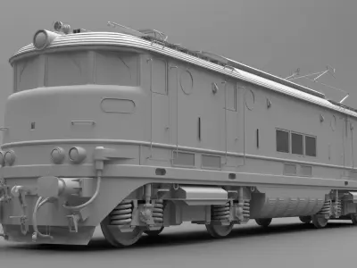 old locomotive train model only 3D model