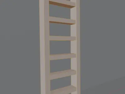 Game ready industrial ladder Low-poly 3D model