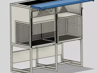 Biosafety Cabinet 6ft Horizontal Laminar Flow  3D model