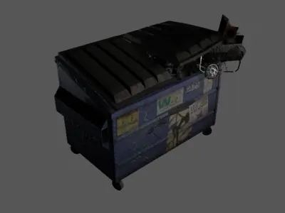 Dumpster chest of drawers Low-poly 3D model