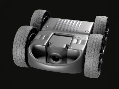 Mini UGV Drone PBR Game Ready Low-poly 3D model